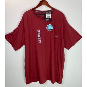 Dickies Temp-iQ Cooling Short Sleeve T-Shirt, Red Rock Heather Men's 3XLT New!